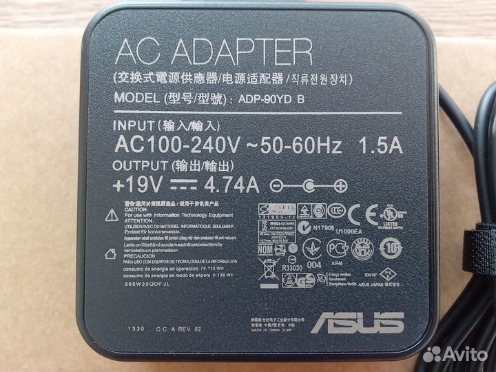 Блок питания Asus ADP-90YD B 19V 4.74A 90W ориг