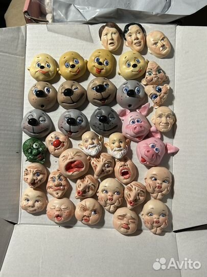 Лица ватных игрушек
