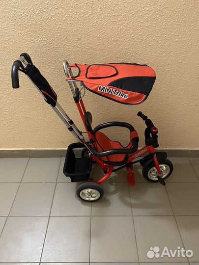 Детский трехколесный велосипед коляска