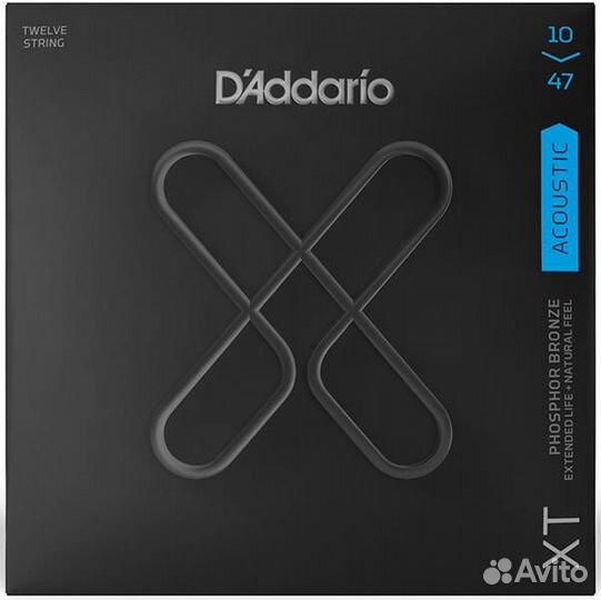 Струны для 12-струнной гитары D'Addario xtapb1047