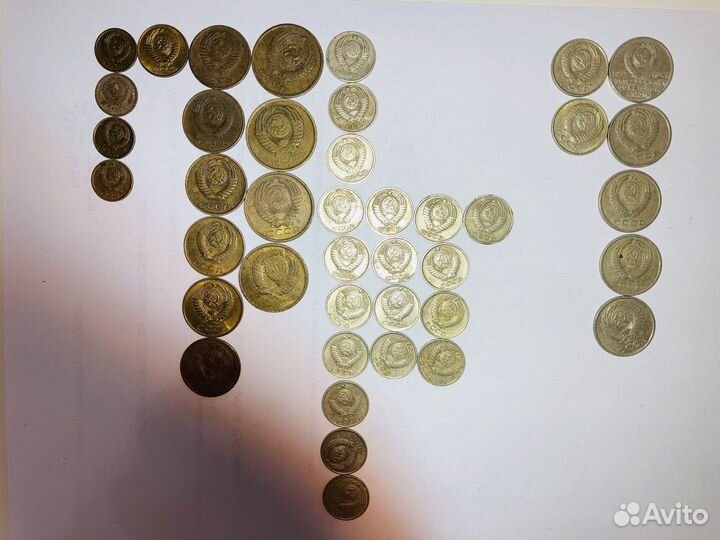 Монеты СССР 1961-1991: 1,2,3,5,10,15,20 коп