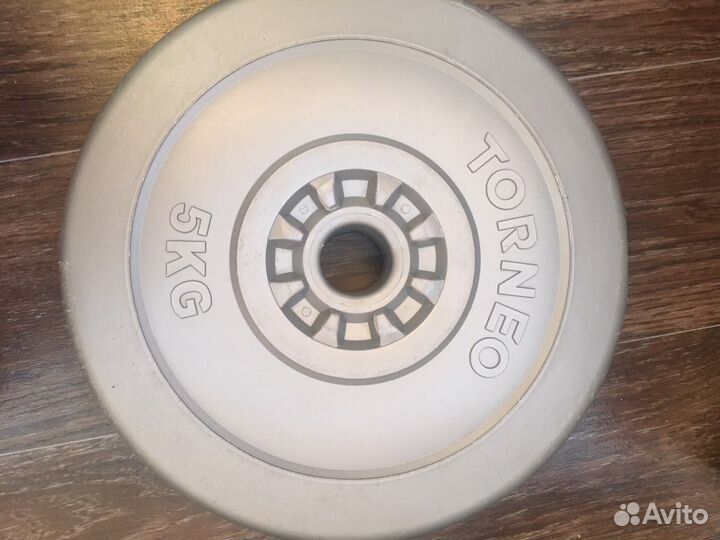 Диск пластиковый для штанги и гантелей Torneo
