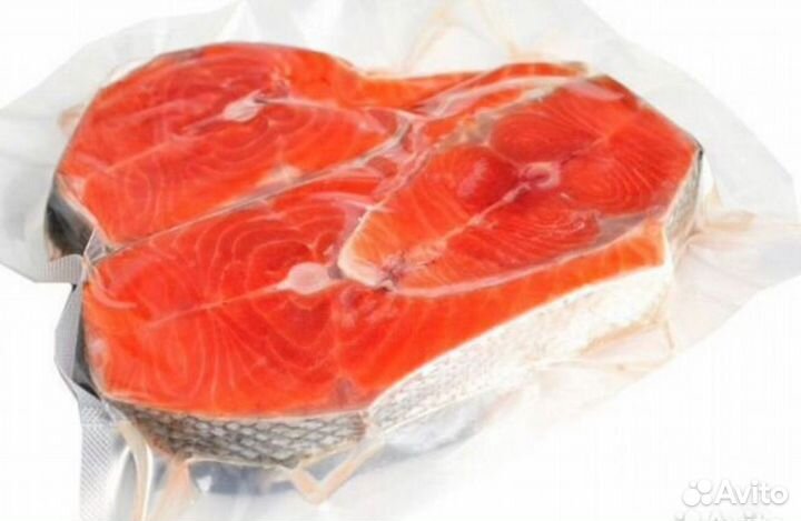 Кижуч стейки рыба морепродукты икра