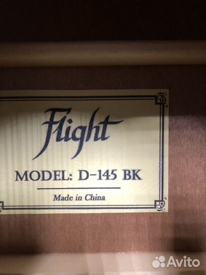 Акустическая гитара flight D-145 BK