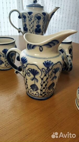 Фарфоровый сервиз Гжель ручная работа