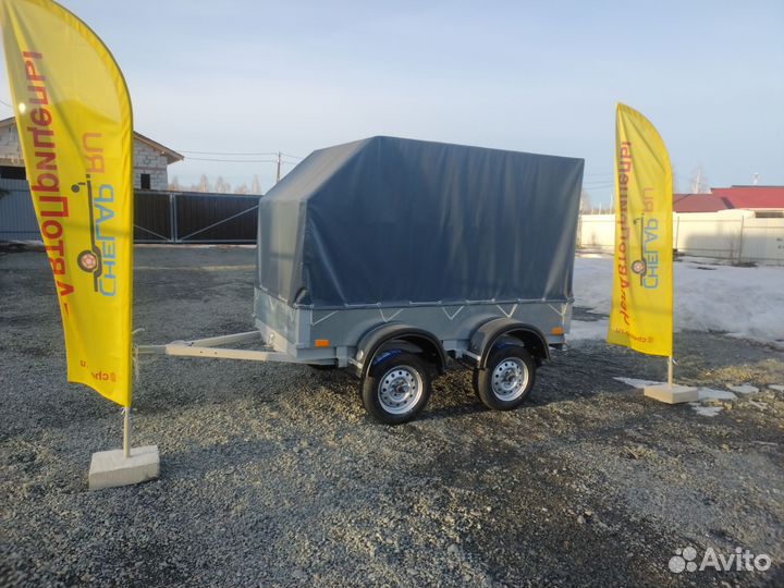 Прицеп Спартак 2.5х1.3 2-х осный с тентом