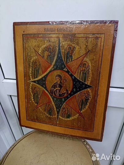 Икона старинная.Неопалимая Купина