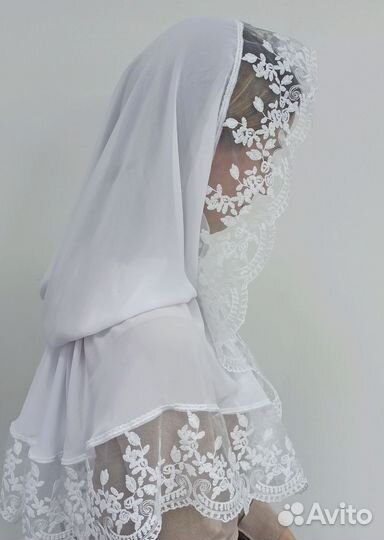 Ниспадающий платок в церковь новый