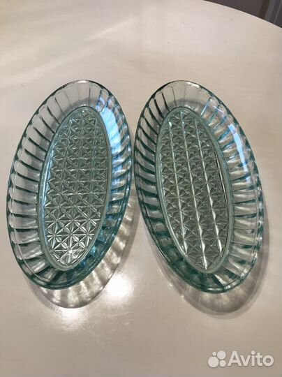 Блюдо купоросное стекло винтаж СССР новое