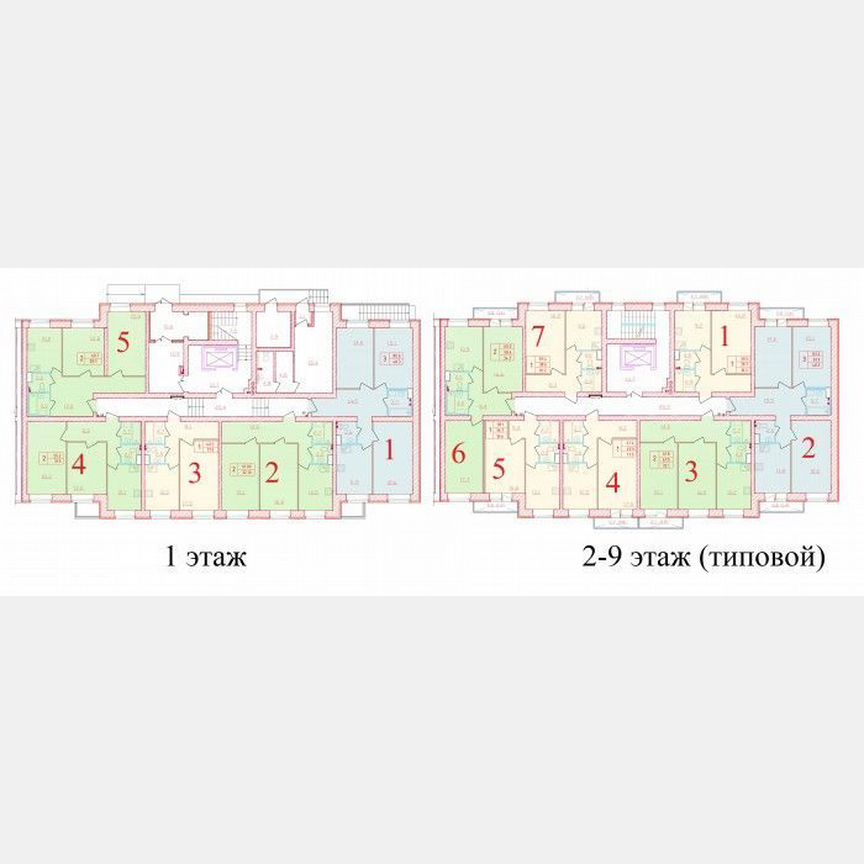 1-к. квартира, 39,4 м², 6/9 эт.