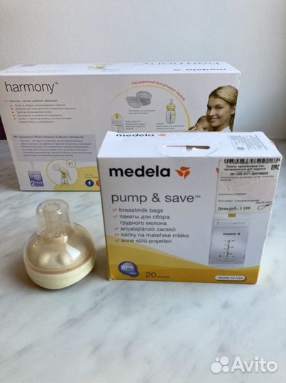 Ручной 2-фазный молокоотсос medela, смартсоска Cal