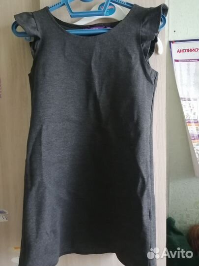 Сарафан школьный серый 128