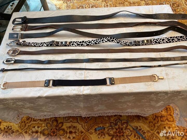 Ремни кож.(много видов),шапка (норка),шляпы (2шт)