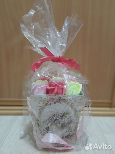 Букет из мыльных роз