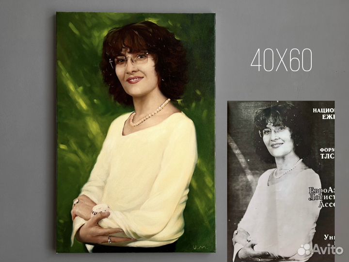 Портрет по фото на заказ маслом на холсте