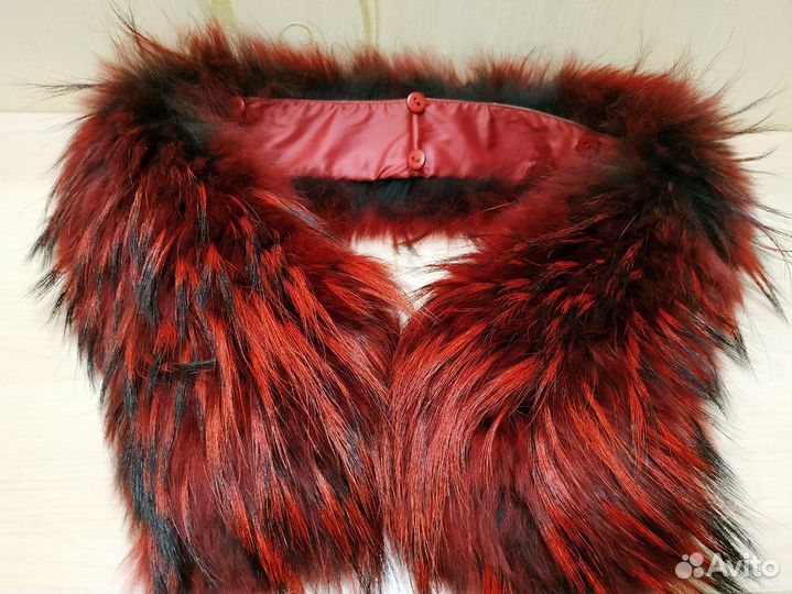 Меховая опушка 66см бордо