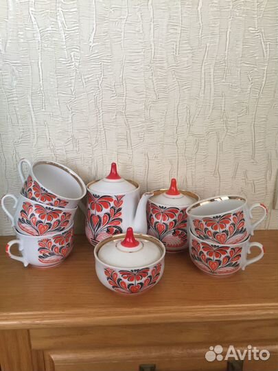 Чайный сервиз СССР(Борислав 1974-1984)неполный