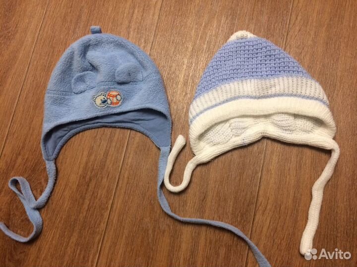 Шапочки разные на 0-6 месяцев