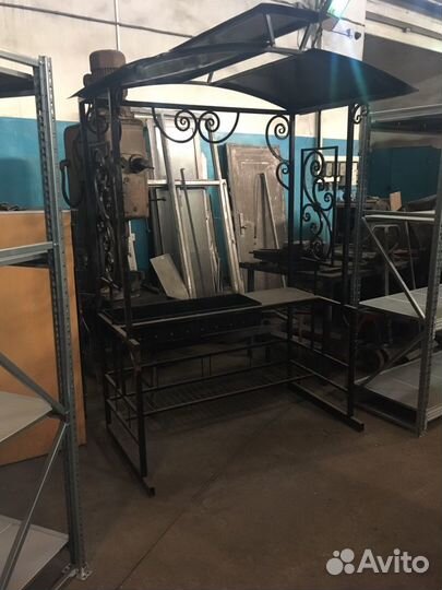 Мангал с крышей