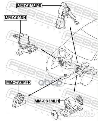 Опора двигателя MM-CS3MRR mmcs3MRR Febest