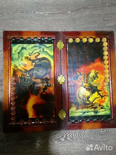 Нарды ручной работы деревянные резные с росписью