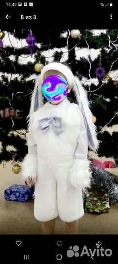 Новогодний костюм зайчика р.92-104. Аренда