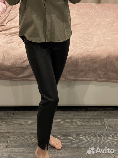 Кожаные брюки женские