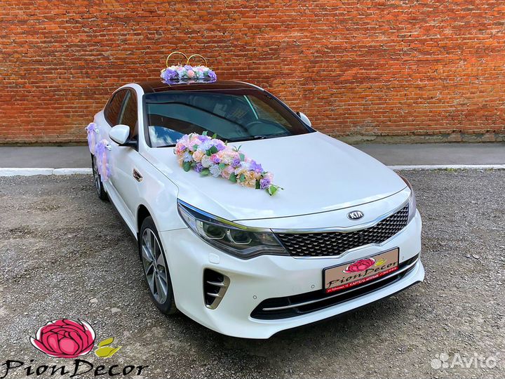 Свадебные украшения на машину № 15