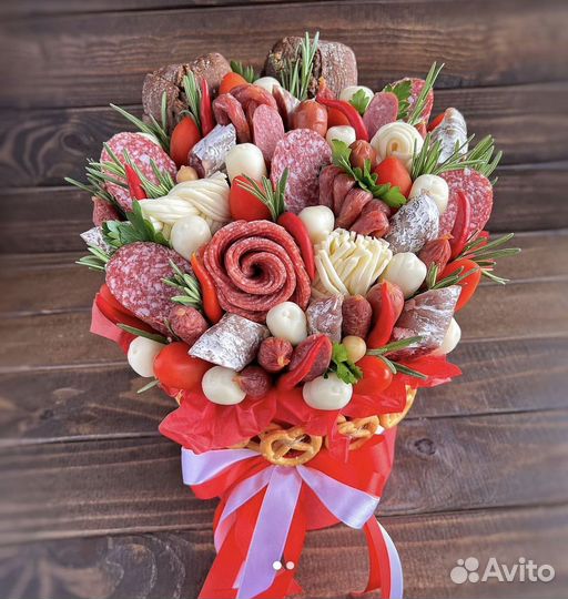 Мужские букеты съедобные мясные