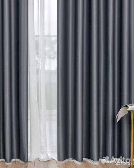 Шторы димаут Амадео серый