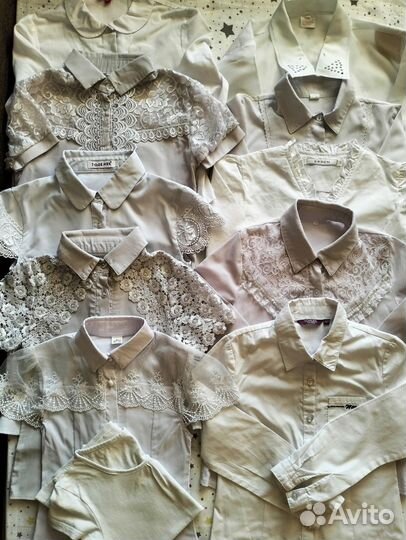 Блузки школьные пакетом 122/128/134/140р