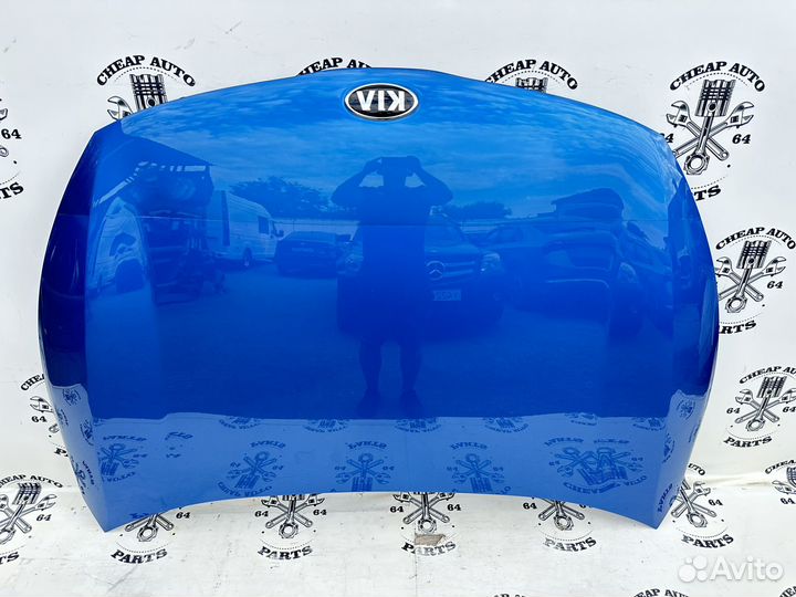 Капот Kia Rio 4 Б/у Оригинал Синий цвет