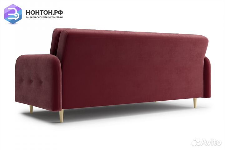 Диван книжка Париж бордовый