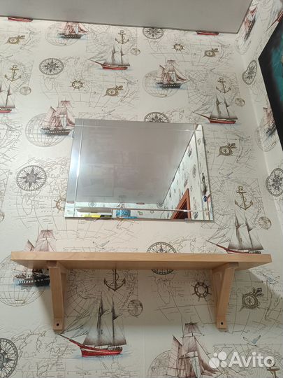 Зеркало настенное IKEA икея с полочкой