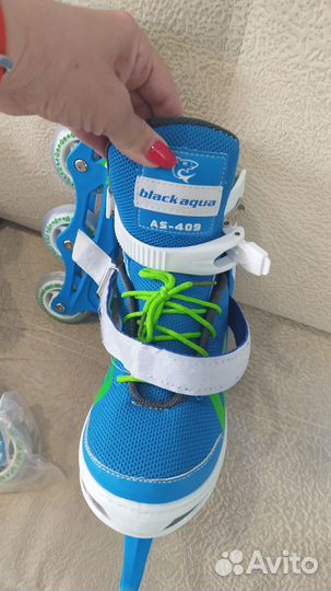 Ролики лето и зимние коньки 2в1 р. 38-42BlackAqua