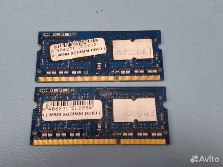 Память 4Gb SO-dimm DDR3L PC12800 Hynix