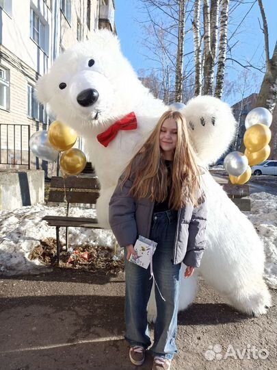 Белый мишка поздравление аниматор на праздник
