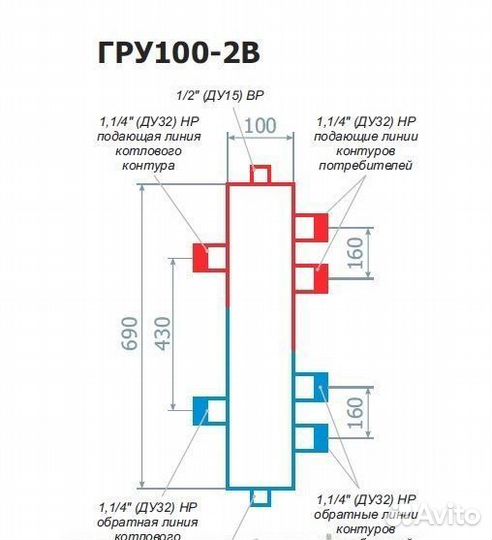 Rispa гру100-2В сталь 2 кронштейна