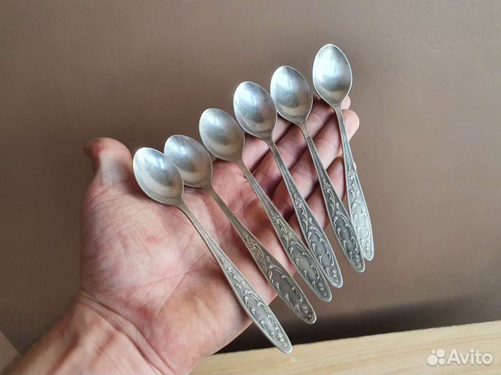 Мельхиоровые чайные ложки 6шт