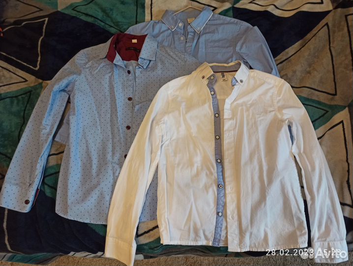 Рубашки школьные 134 размер
