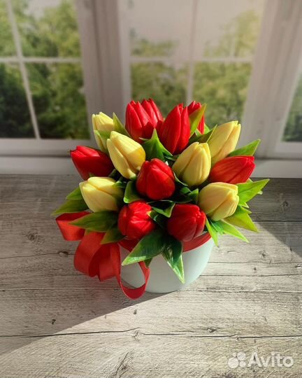 Тюльпаны из мыла на 8 марта