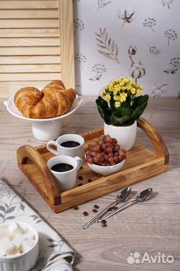 Поднос для завтрака, чая и кофе, для вина