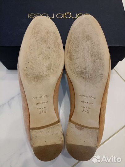 Лоферы Sergio Rossi 37.5 персиковый цвет