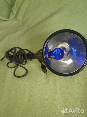 Синяя зеркальная лампа для прогревания