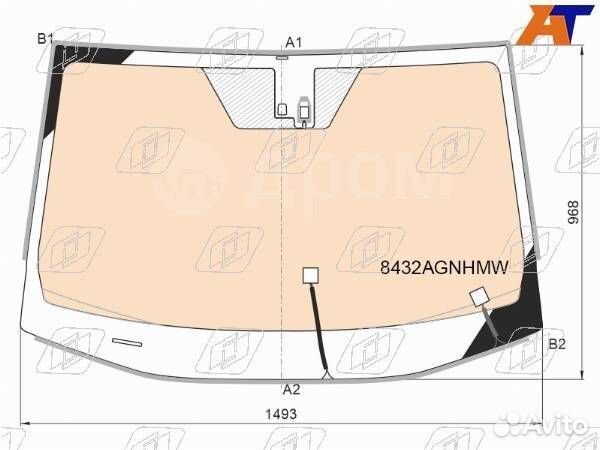 Стекло лобовое Toyota Rav4 2019-2023