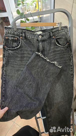 Джинсы широкие zara 38