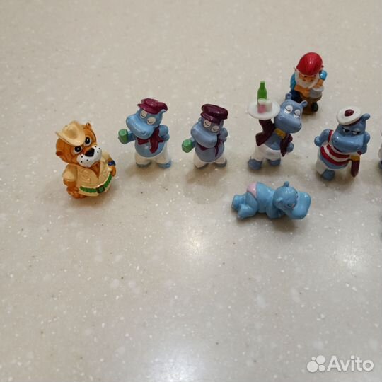 Игрушки из киндера 90х бегемоты и львы
