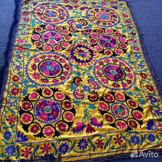 Узбекское винтажное сюзане. Панно, покрывало. 020