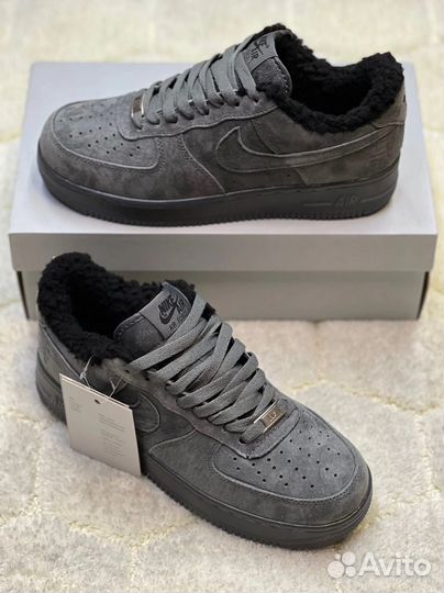 Кроссовки nike air force 1 зимние на меху