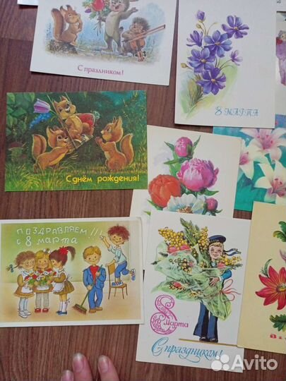 Открытки советские СССР. 8 марта. Зарубин и другие